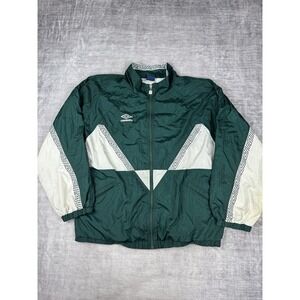 Umbro Green and White Bomber Jacket